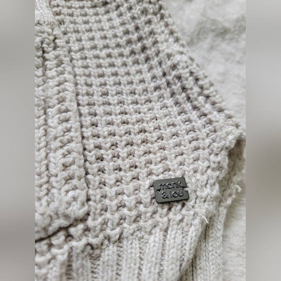 MONK & LOU 》Open Front Oversized Knit Cardigan - Picture 7 of 8